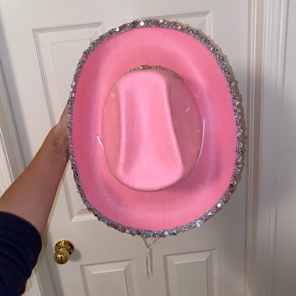SOLD Pink Party Tiara Cowboy Hat - Picture 5 of 7